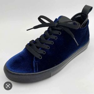 Daniele Alessandrini Velvet Navy Sneakers 40 Like New